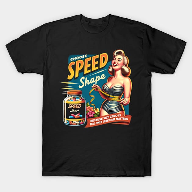 Speed Shape - Vintage Ad T-Shirt by Neon Galaxia